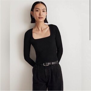 Madewell Ottoman Pullover Crop
Sweater in True Black Size Small